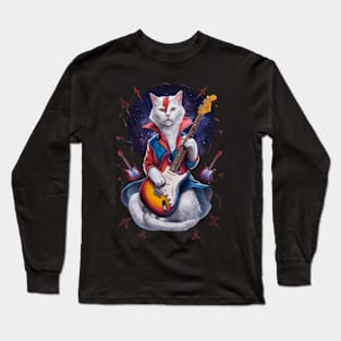 Ziggy Stardust Cat Long Sleeve T-Shirt